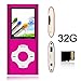 Tomameri - Portable MP3 / MP4 Player with Rhombic Button, Including a Micro SD Card and Support Up to 64GB, Compact Music, Video Player, Photo Viewer Supported - Pink