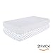 TILLYOU Printed Crib Sheets Set for Baby Bed, 2 Pack - 100% Woven Cotton Fitted Crib Mattress Sheet, Soft & Breathable Toddler Sheets 28