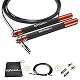 Jump Rope  Features Ball-bearing System and 6 Inch, Extra-Long Handles That Foster Extreme Speed Jumping - Comes With a Carrying Bag, Rapid Results Manual Ebook