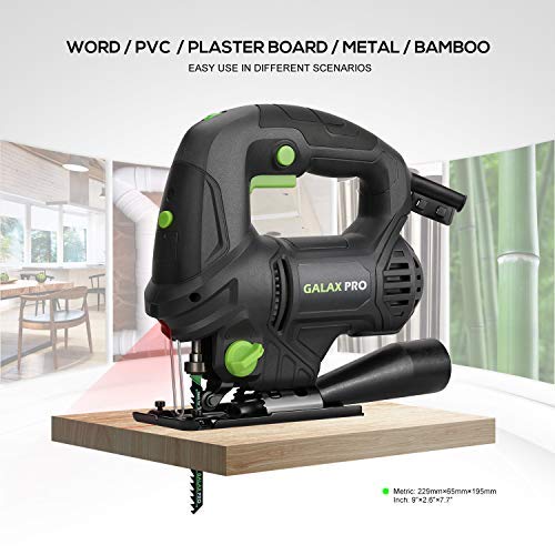 GALAX PRO Stichsäge, 600 W mit variabler Geschwindigkeit, 3000 SPM, 6 Geschwindigkeiten, 3 in 1, Laserführung, 4… – Bild 5