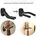 Guitar Hangers, 5 Pack Guitar Wall Mounts Stand Holder Hook Fits Most Guitars w/ 10 Picks + 1 PU Pick Holder Case