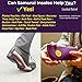 Samurai Insoles Ninjas Arch Support Shoe Inserts- Plantar Fasciitis, Flat Feet, Shin Splint Relief for Women and Men Guaranteed, Made in The USA Purplethumb 4