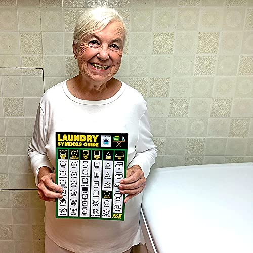 Laundry Symbols Guide Extra Large Easy to Read 8.5” x 11