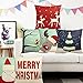 6 Packs Christmas Pillows Covers 18x18 Christmas Decorations Pillows Covers Merry Christmas Decorative Throw Pillows Cases Sofa Indoor Home Décor Deer Santa Claus Christmas Tree