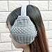 Cozy Design Women's Winter Adjustable Knitted Ear Muffs in Grey