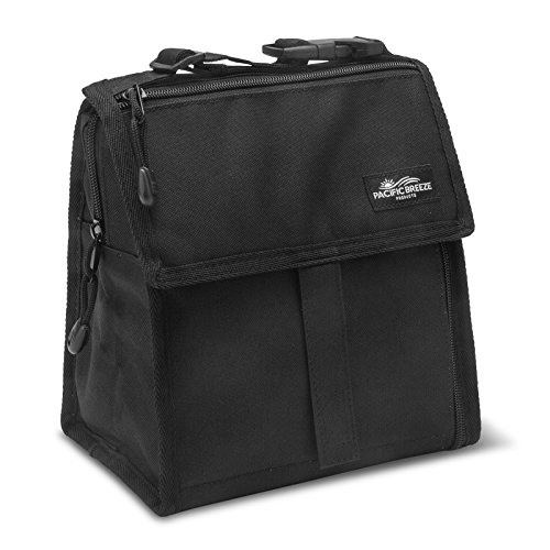 Pacific breeze foldable lunch bag (black)