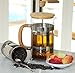 Urban Galley French Press Coffee Espresso Tea Maker with Stainless Steel Plunger, Pyrex Glass and Bamboo Wood (350ml/12oz.)