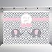 MEHOFOTO Cute Pink Princess Girl Baby Shower Banner Grey White Wave Photo Studio Backgrounds Elephant Love It's A Girl Party Backdrops Props for Photography 7x5ft