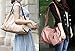 UTO Women Purse 3 Pieces Handbag Set PU Leather Tote Bag Satchel Shoulder Bags with Wristlet Wallet Apricot