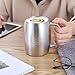 Coffee Mug Stainless Steel -13.5oz Double Walled Insulated Coffee Beer Travel Cups with Lids