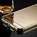 For iPhone 6s Case, Roybens Luxury Air Aluminum Metal Bumper Detachable + Mirror Hard Back Case, 2 in 1 cover, Ultra Thin Frame with Stylish Designs for Apple iPhone 6s - Retail Packaging Gold