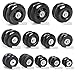 Airkoul Black Luggage Suitcase/Inline Outdoor Skate Replacement Wheels with ABEC 608zz Bearings(75X23mm)