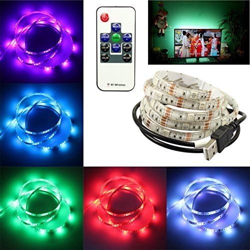KAPATA 1M USB LED Strip Lighting SMD5050 RGB Waterproof With RF Remote