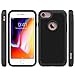 OEAGO iPhone 8 Case, iPhone 7 Case Cover [Drop Protection] [Shock Proof] Hybrid Dual Layer Rubber Plastic Impact Defender Rugged Slim Hard Case Cover Shell for Apple iPhone 8 / iPhone 7 - Black