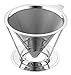 Pour Over Coffee Dripper , Stainless Steel Reusable Permanent Drip Coffee Filter for Chemex Carafe or Single Cup