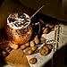 Copper Mugs Moscow Mule Set of 2 – 100% Real Pure Hammered Copper│16oz│2 Premium Drinking Copper Cups + 2 Solid Copper Straws + 2 Wooden Coasters + 1 Shot Glass & Recipe Book in the Deluxe Gift Box