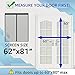 TheFitLife Magnetic Screen Door - Heavy Duty Mesh Curtain with Full Frame Hook and Loop Powerful Magnets That Snap Shut Automatically (62''x81'' - Fits Doors up to 60''x80'', Black)