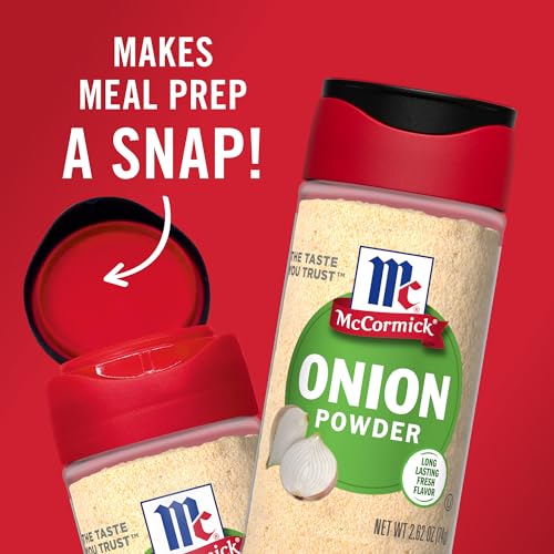 MCCORMICK ONION POWDER, NON GMO, MADE WITH FRESH, WHOLE, ONIONS, FOR BRINGING CONSISTENT ONION FLAVOR TO MEALS & RECIPES, 2.62 OZ