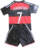 FWC 2014 Schweinsteiger 7 Germany Away Futbol Football Soccer Jersey & Short