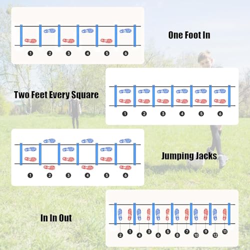 Kezidhp Cinesini for Football Training, Football Training and Cinesini – Complete Set with 6 m Coordination Ladder, 12 Chinese and Soccer Pitcher, Football Fans