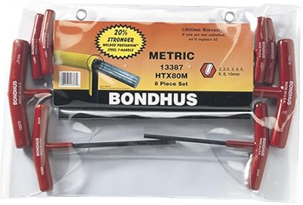 Bondhus 13387 Set 8 Graduated Length Hex T-Handles 2-10mm - Hex Keys -  Amazon.com