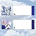 The Best Card Company - 10 Boxed Note Cards with Flowers - Blank Assorted Floral Notecards Bulk (4 x 5.12 Inch) - Iridescent Iris MQ4949OCB-B1x10