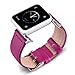 Apple Watch Bands 42mm, Fullmosa Jan Series Lichi Calf Leather Strap Replacement Band with Stainless Metal Clasp for Apple Watch Series 1 Series 2,Rosy