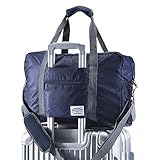 Arxus Travel Lightweight Waterproof Foldable Storage Carry Luggage Duffle Tote Bag (Navy Blue)