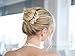 Mariell Brushed Silver Handmade Austrian Crystal & White Pearl Wedding Comb - Luxe Bridal Hair Accessory