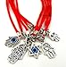 5 Mixed KABBALAH RED STRING BRACELETS Evil Eye Protection With Hamsa Hand And Star Charms