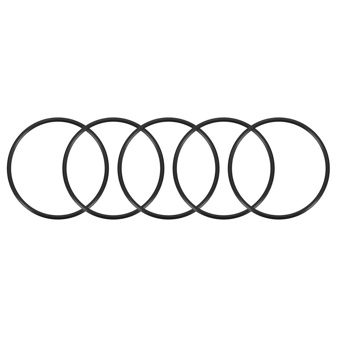 sourcing map Nitrile Rubber O-Rings 63mm OD 58.2mm ID 2.4mm Width, Metric Sealing Gasket, Pack of 5