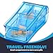 Pill Cutter - V- Grip Pill Crusher and Cutter for Vitamins, Big & Small Pills, and Medication - Transparent Pill Splitter with Pill Holder Case to Split