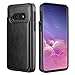 HianDier Wallet Case for Galaxy S10E Slim Protective Case with Credit Card Slot Holder for Men Flip Folio Soft PU Leather Magnetic Closure Cover Case for Samsung Galaxy S10E 5.8 Inches, Black