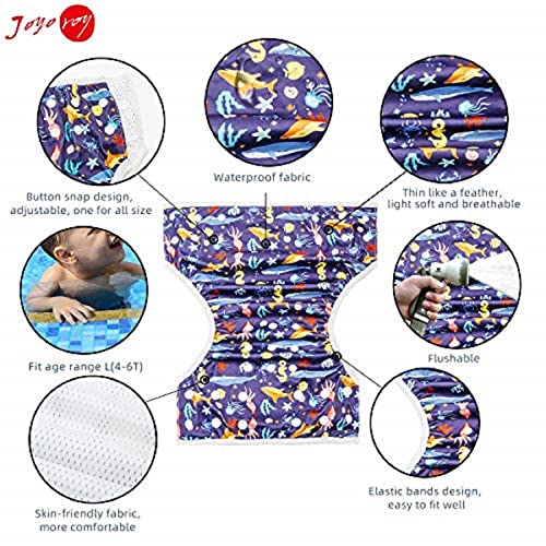 Waterproof Reusable Swimming Diapers For Toddlers Kids (0T2T (Pack Of