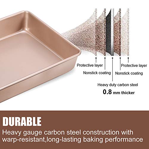 JOHO BAKING Deep Baking Pans Sets Nonstick,Baking Sheets for Oven