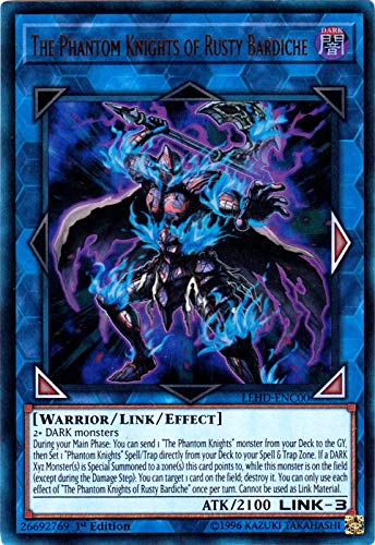 Yu-Gi-Oh! - The Phantom Knights of Rusty Bardiche - LEHD-ENC00 - Ultra Rare - 1st Edition - Legendary Hero Decks - Phantom Knights Deck