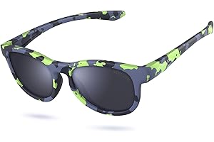 ACBLUCE Kids Polarized Sunglasses Sport TPEE Unbreakable Frame with Adjustable Strap for Boys Girls Age 5-13