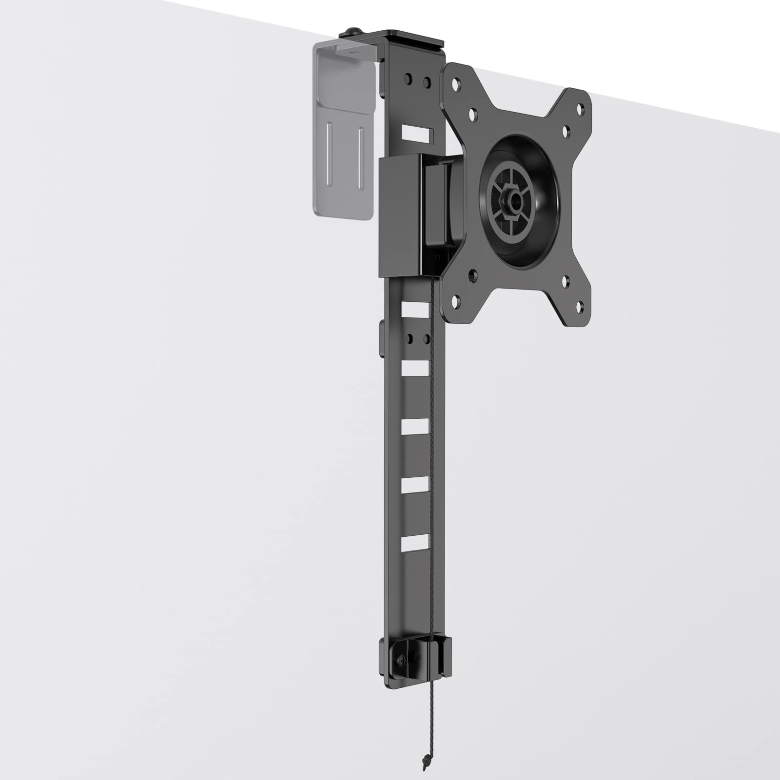 Photo 1 of JOY Worker Cubicle Monitor Mount - Height Adjustable Hanging Mount, 13"-34" Cubicle Monitor Hanger, VESA 75*75/100*100mm, Clamp Hook Top Holds Up to 17.6 lbs, Black