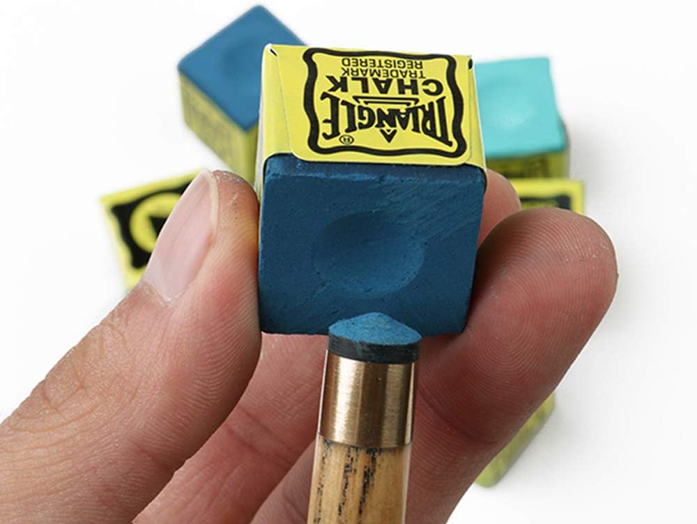 MZY1188 Pool Cue Chalk,Green Dry/Blue oily Tip Chalks No-slip Pool Cue Chalk,Snooker Cue Chalk Billiard Chalk Durable Billiards Accessories