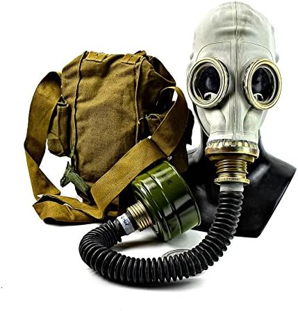 Genuine Original Soviet Russian gas mask GP-5 with black hose Surplus USSR face mask (Medium)