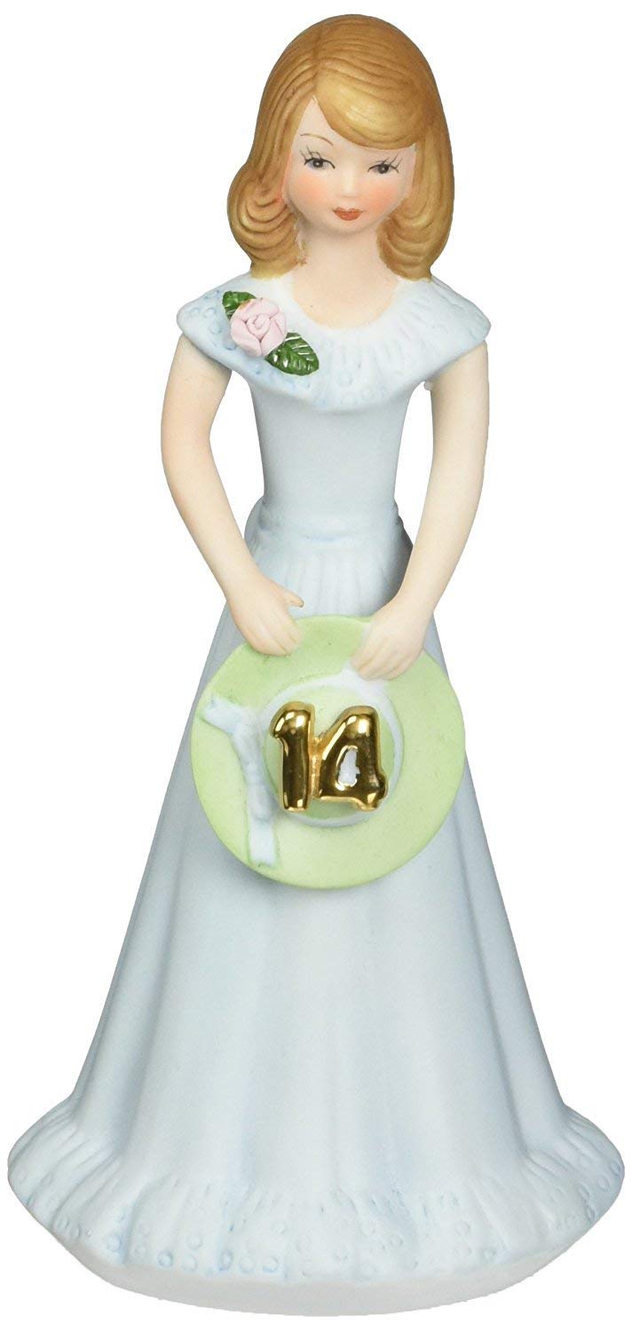 Enesco Growing Up Girls “Brunette Age 14” Porcelain Figurine, 6.5”