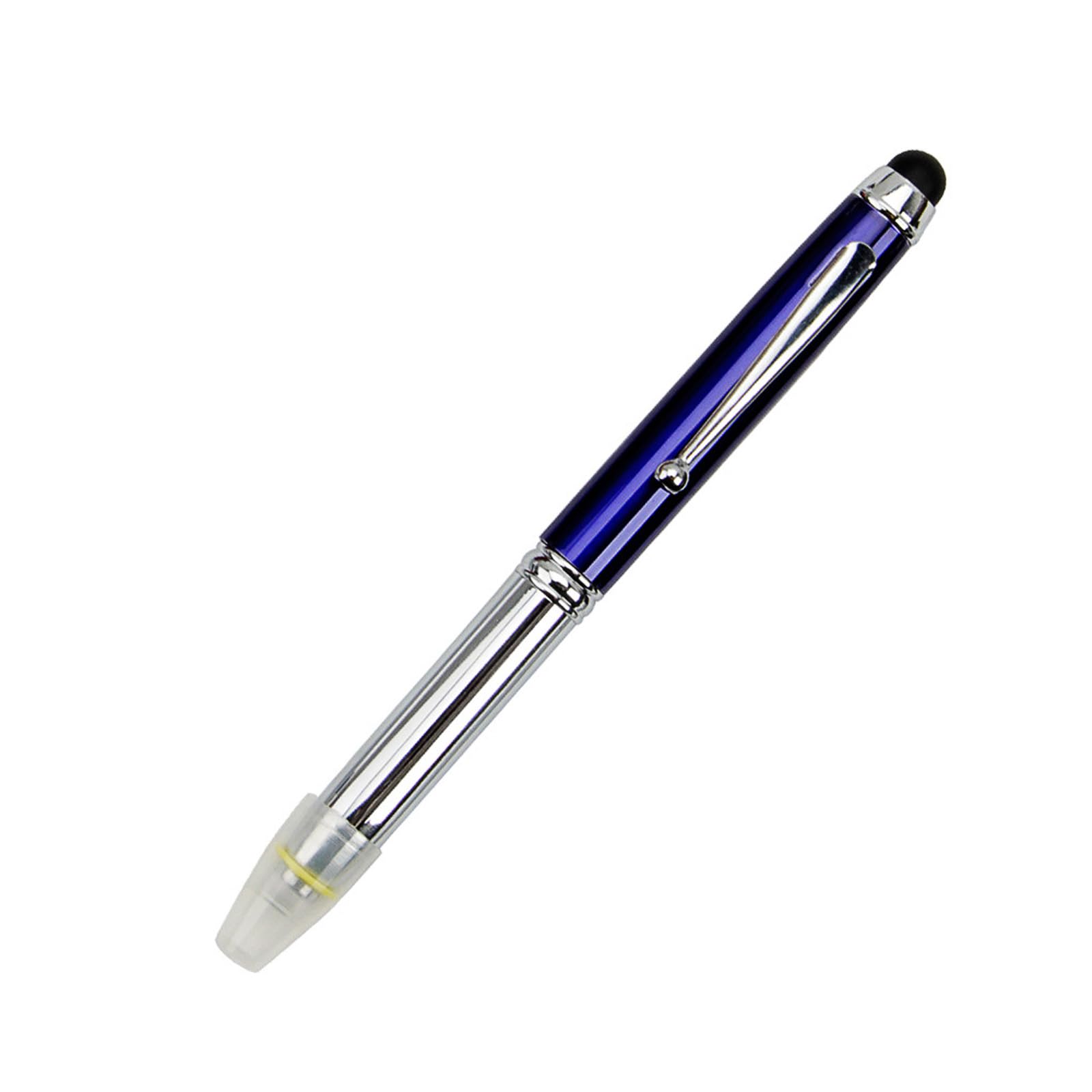 3 in 1 Pen Torch LED Ballpoint Pen with Light，Multifunctional Lighted Ballpoint Pen Stylus with Black Ink for Writing in The Dark (pack of 1, Black)
