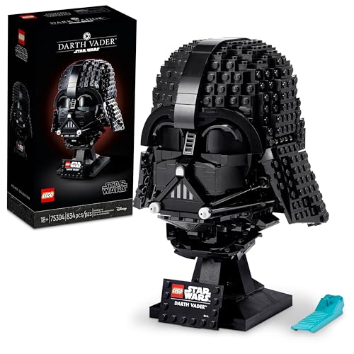 LEGO Star Wars Juego de construcción de casco de Darth Vader, kit de modelo de máscara para adultos para construir y exhibir, decoración del hogar coleccionable de Star Wars, idea de regalo para fanáticos clásicos de Star Wars, 75304