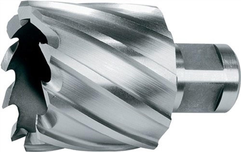 Ruko HSS Core Drill Bit with 3/4 inch Weldon Shank, CBN Ground, Bright Finish, 16.0 mm Diameter, 63.0 mm Length, R108216