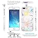 JIAXIUFEN Shiny Change Color Gray Marble Design Clear Bumper TPU Soft Rubber Silicone Cover Phone Case Compatible with iPhone 7 Plus/iPhone 8 Plus