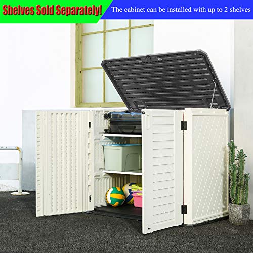 ADDOK Outdoor Storage Weather Resistance, Lockable Storage Unit