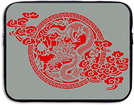 Creative Chinese Dragon Red Design Waterproof Laptop Sleeve Case Protective Bag Briefcase Sleeve Bags Cover For Macbook/Notebook/Ultrabook
