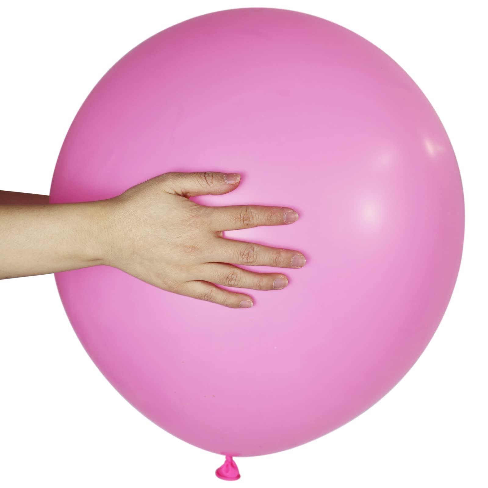 ASIYUHY Big Pink Balloons 18 Inch 12 Pack Large Latex Party Balloons Round Helium Balloon for Girl Birthday Party Baby Shower Gender Reveal Wedding Party Decorations (Pink Balloons 18 inch)
