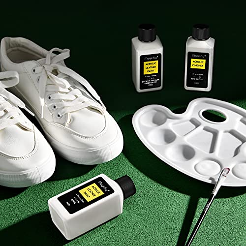 Magicfly White Leather Paint(120ml/4 fl oz each), Leather Paint for