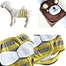 Bolbove Cute 2pcs Male Puppy Belly Band for Small Boy Dogs Incontinence Problems/Training (Bear + Bee, Large)